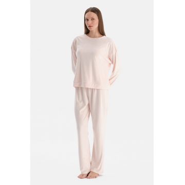 Pijama lejera cu maneci cazute - Crem