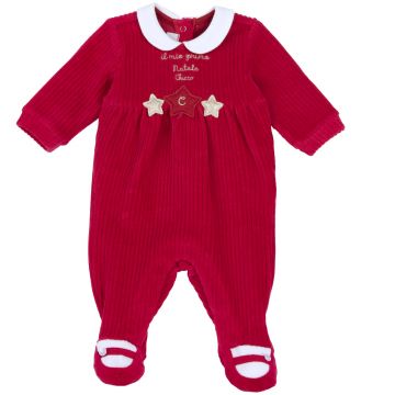 Salopeta bebelusi Chicco, velur,  Rosu, 27198-67MFCI