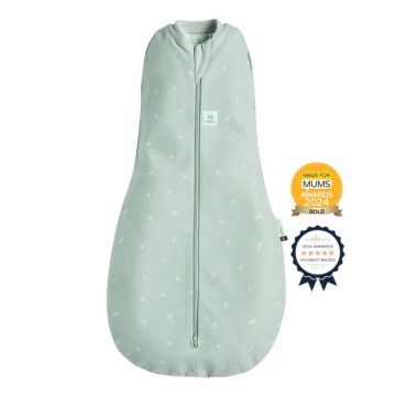 Sistem de infasat si sac de dormit, ErgoPouch, 2 in 1, 3-6 luni, 6-8 kg, TOG 0.2, Bumbac organic, Fermoar bidirectional, Transformabil, Lavabil la masina, Certificat non-toxic, Premiat in Australia, Verde