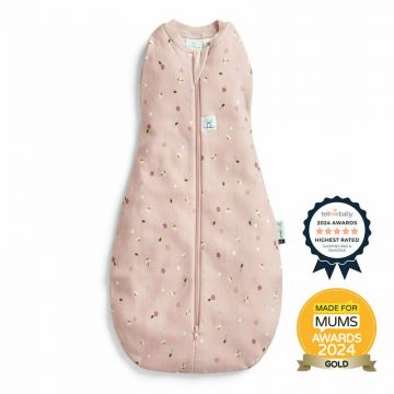 Sistem de infasat si sac de dormit, ErgoPouch, 2 in 1, 3-6 luni, 6-8 kg, TOG 1, Bumbac organic, Fermoar bidirectional, Transformabil, Lavabil la masina, Certificat non-toxic, Premiat in Australia, Roz