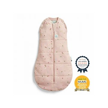 Sistem de infasat si sac de dormit, ErgoPouch, 2 in 1, 3-6 luni, 6-8 kg, TOG 2.5, Bumbac organic, Fermoar bidirectional, Transformabil, Lavabil la masina, Certificat non-toxic, Premiat in Australia, Roz