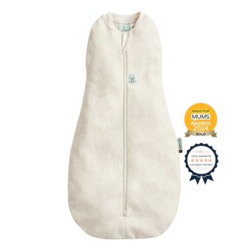 Sistem de infasat si sac de dormit, ErgoPouch, 2 in 1, 6-12 luni, 8-10 kg, TOG 0.2, Bumbac organic, Fermoar bidirectional, Transformabil, Lavabil la masina, Certificat non-toxic, Premiat in Australia, Bej