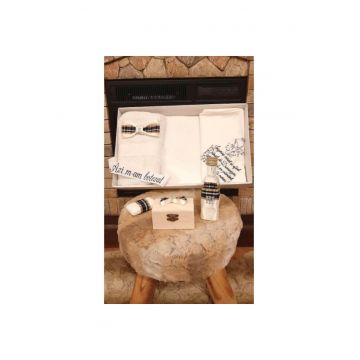 Trusou Pentru Botez Cu Fundite - Ingerasul Pazitor - Alb - Diverse - Set - Bumbac - Baieti - Alb - 1-3 luni