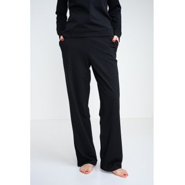 Pantaloni de pijama din amestec de bumbac - Negru