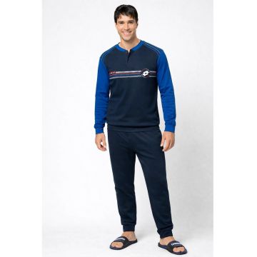 Pijama barbati  LP2123 - set 2 piese - bumbac - Albastru