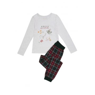 Pijama dama  Florencia - Craciun - rosu - bumbac - set - Rosu