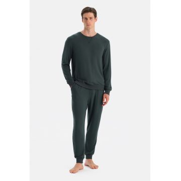 Pijama uni cu maneci lungi