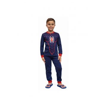 Pijamale copii  Spiderman MV40M7601 - set 2 piese din bumbac - Albastru -