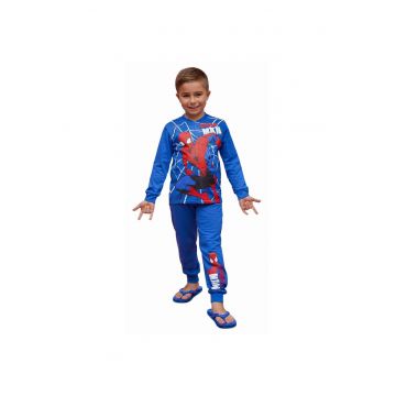 Pijamale copii  Spiderman MV40M7609 - set 2 piese din bumbac - Albastru