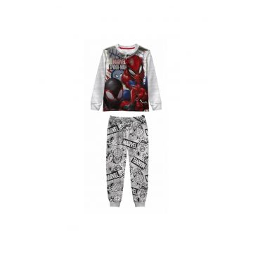 Pijamale copii  Spiderman MV40M7635 - set 2 piese din bumbac 122-128 CM 7-8 ani Gri