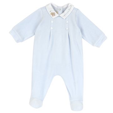 Salopeta bebelusi Chicco din velur, Albastru, 02007-70MFCI