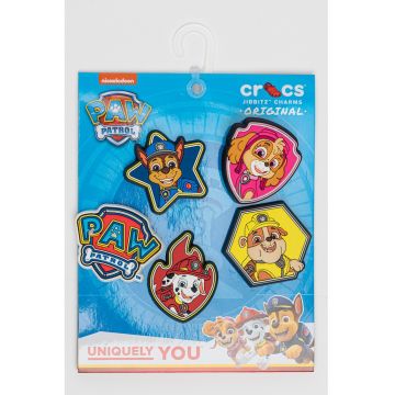Set de taslimane cu tematica Paw Patrol Jibbitz™ - Galben/Roz/Albastru