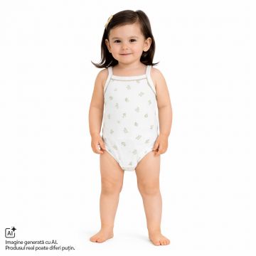 Set doua body-uri Chicco, Alb cu model, 01482-70MFCI