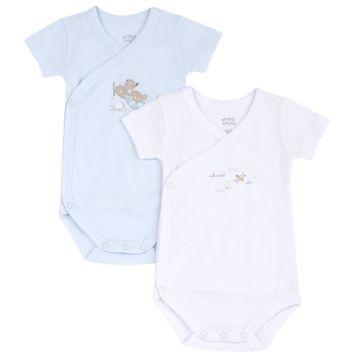 Set doua body-uri Chicco deschidere in fata, Albastru, 02083-70MFCI