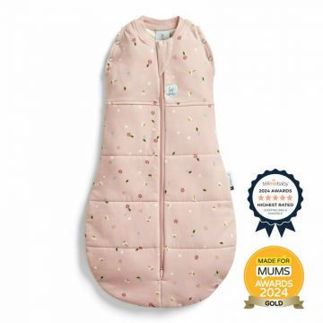 Sistem de infasat si sac de dormit, ErgoPouch, 2 in 1, 3-6 luni, 6-8 kg, TOG 2.5, Bumbac organic, Fermoar bidirectional, Transformabil, Lavabil la masina, Certificat non-toxic, Premiat in Australia, Model musetel, Roz
