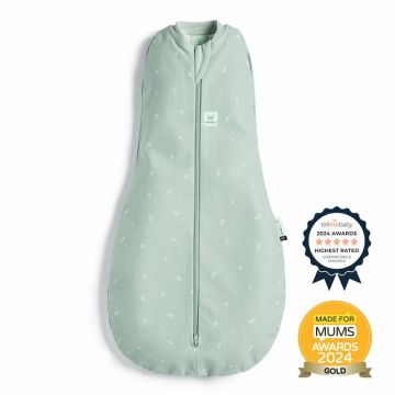 Sistem de infasat si sac de dormit, ErgoPouch, 2 in 1, 6-12 luni, 8-10 kg, TOG 1, Bumbac organic, Fermoar bidirectional, Transformabil, Lavabil la masina, Certificat non-toxic, Premiat in Australia, Verde