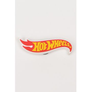 Talisman pentru saboti Jibbitz Hot Wheels - Galben deschis/Rosu vermillion
