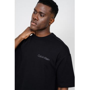 Tricou de casa cu croiala relaxed-fit - Negru