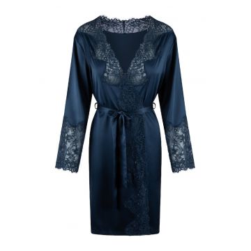 Chimono din satin cu cordon in talie