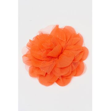 Clama cu model floral pentru par - Caramiziu