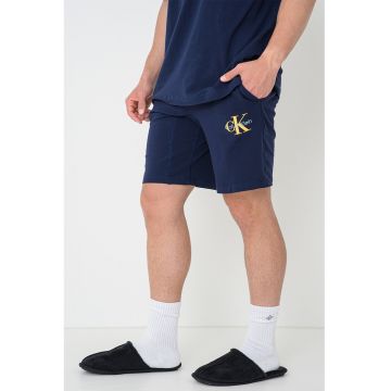 Pantaloni de pijama cu logo - Albastru cobalt