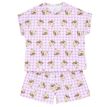 Pijama copii Chicco, alb cu roz, 01571-70MC