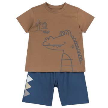 Pijama copii Chicco, maro deschis, 01505-70MC