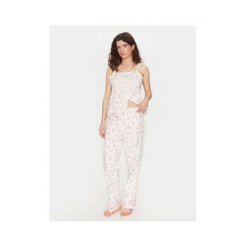 Pijama dama -  bumbac - ecru -