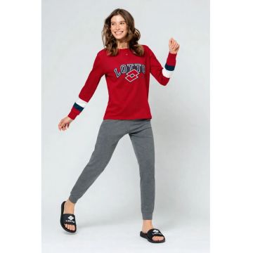Pijama dama  LP6106 - set 2 piese din bumbac - Rosu/Gri