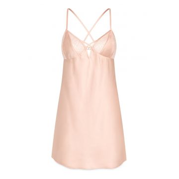 Pijamale dama -  camasa de noapte - bej - poliester reciclat