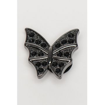 Talisman Jibbitz - Negru/Argintiu inchis