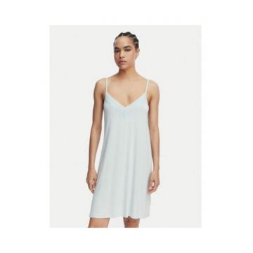 Camasa de noapte dama -  verde - viscoza - fara maneca - regular fit