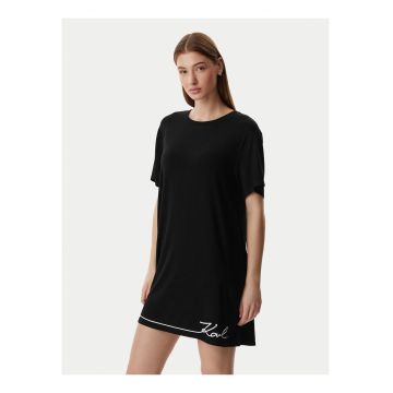 Camasa de noapte -  negru - viscoza - fara inchidere