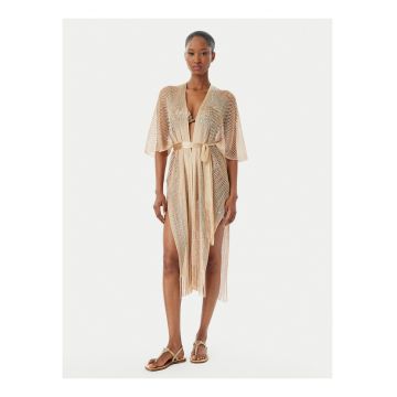 Kimono dama -  auriu - maneca trei sferturi - poliester -