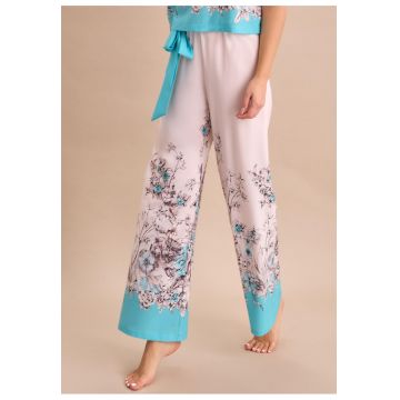 Pantaloni culotte Riviera - cu talie elastica si imprimeu floral