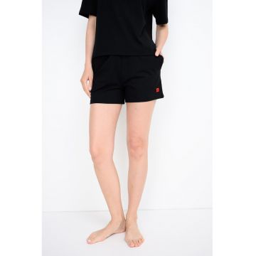 Pantaloni scurti de casa din amestec de modal - Negru