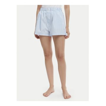Pantaloni scurti de pijama cu talie inalta si dungi