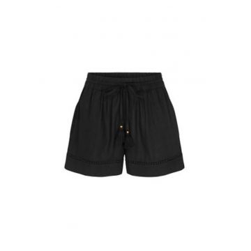 Pantaloni scurti de pijama -  negru - material in si viscoza -