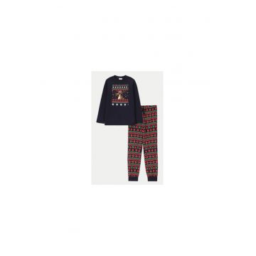 Pijama baieti -  304488818 - Bumbac - Albastru - Albastru