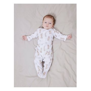 Pijama din bumbac cu imprimeu iepurasi