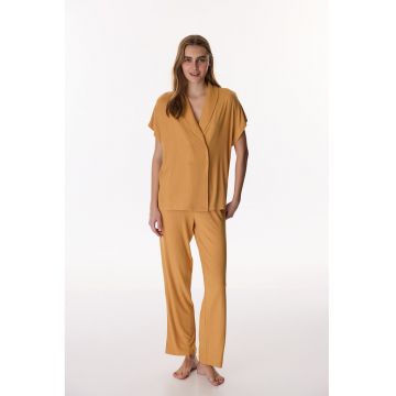Pijama uni cu pantaloni lungi - Portocaliu inchis