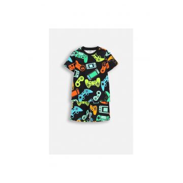 Pijamale copii -  multicolor - bumbac - set cu motive amuzante