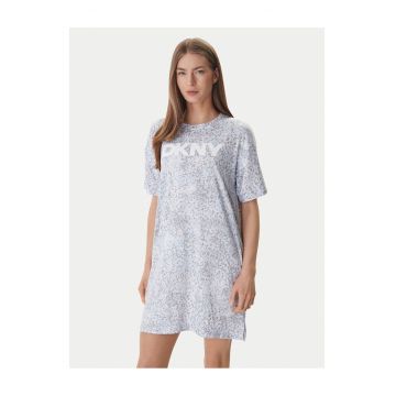 Pijamale dama -  camasa de noapte - albastru - poliester