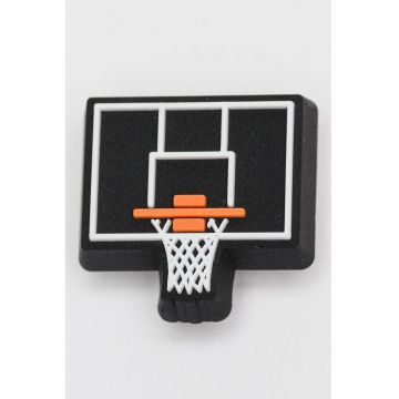 Set de talismane cu tematica baschet Jibbitz™ - 5 piese - Negru/Maro