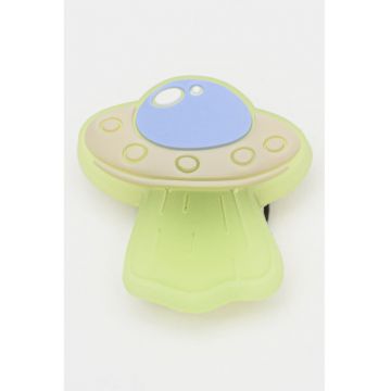 Set de talismane Jibbitz cu tematica fosforescenta Alien - 5 piese - Verde neon