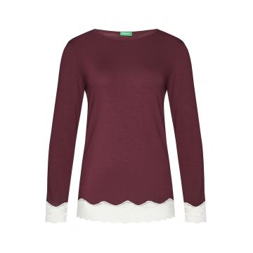 Camasa de pijama pentru femei  bordo -