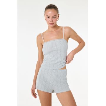Pantaloni scurti de pijama din bumbac - Alb arctic