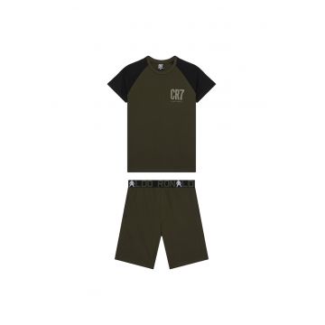 Pijama baieti -  Verde inchis -