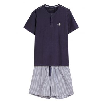 Pijama barbati Octave  bleumarin - albastru aprins