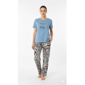 Pijamale din doua piese - din bumbac - pentru dame